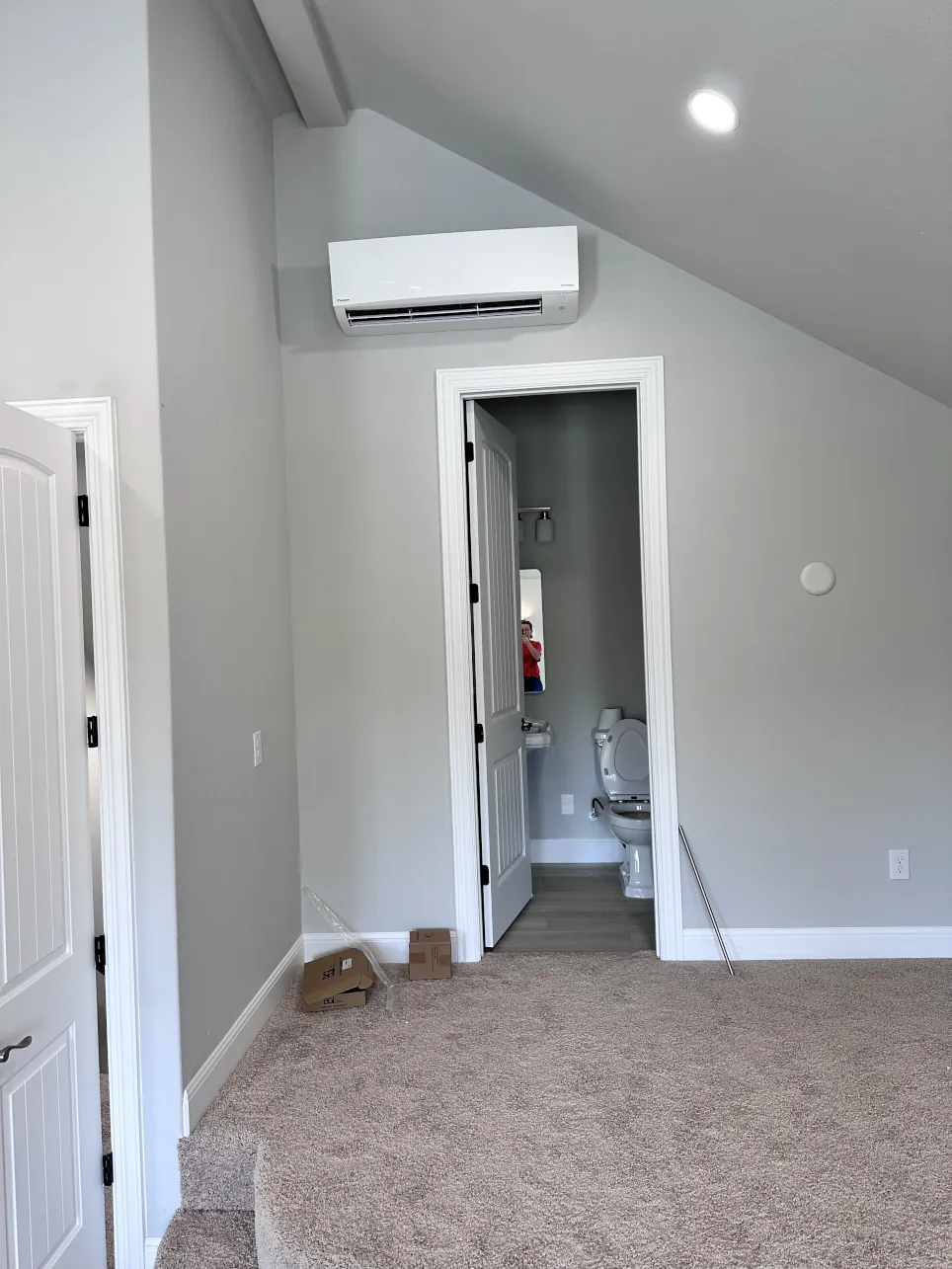 Air handler installation in closet